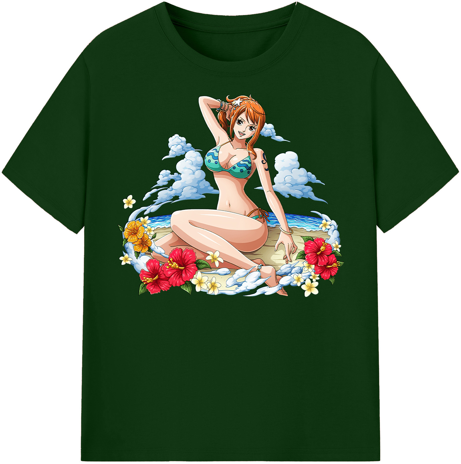 ワンピース ナミ ONE PIECE Nami 綿100％半袖Tシャツ（フロントプリント）